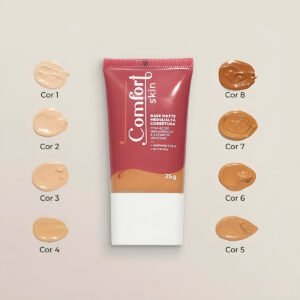 Base Líquida Matte Resistente Alta Cobertura Maquiagem Cor:6