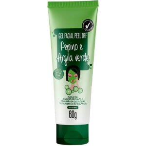 Gel Facial Peel Off Pepino Argila Verde Limpeza Hidratação