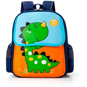 Mochila Infantil Escolar de Costas Divertida Aulas Passeio Modelo:Azul e Laranja
