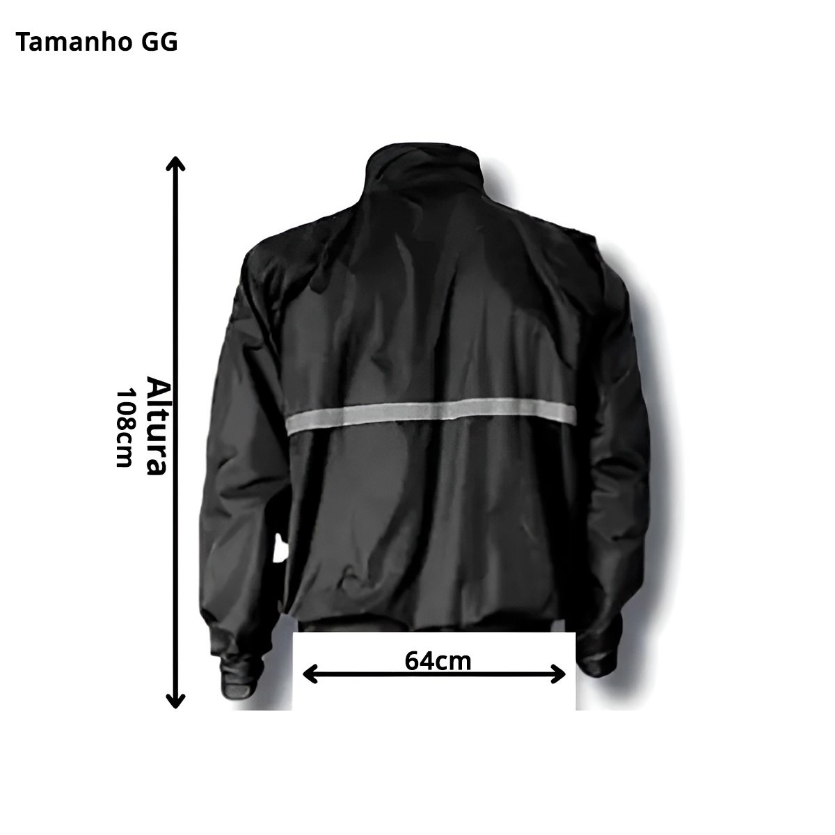 Capa Conjunto de Chuva Roupa Impermeável Motoqueiro Proteção Tamanho:M - Imagem 7