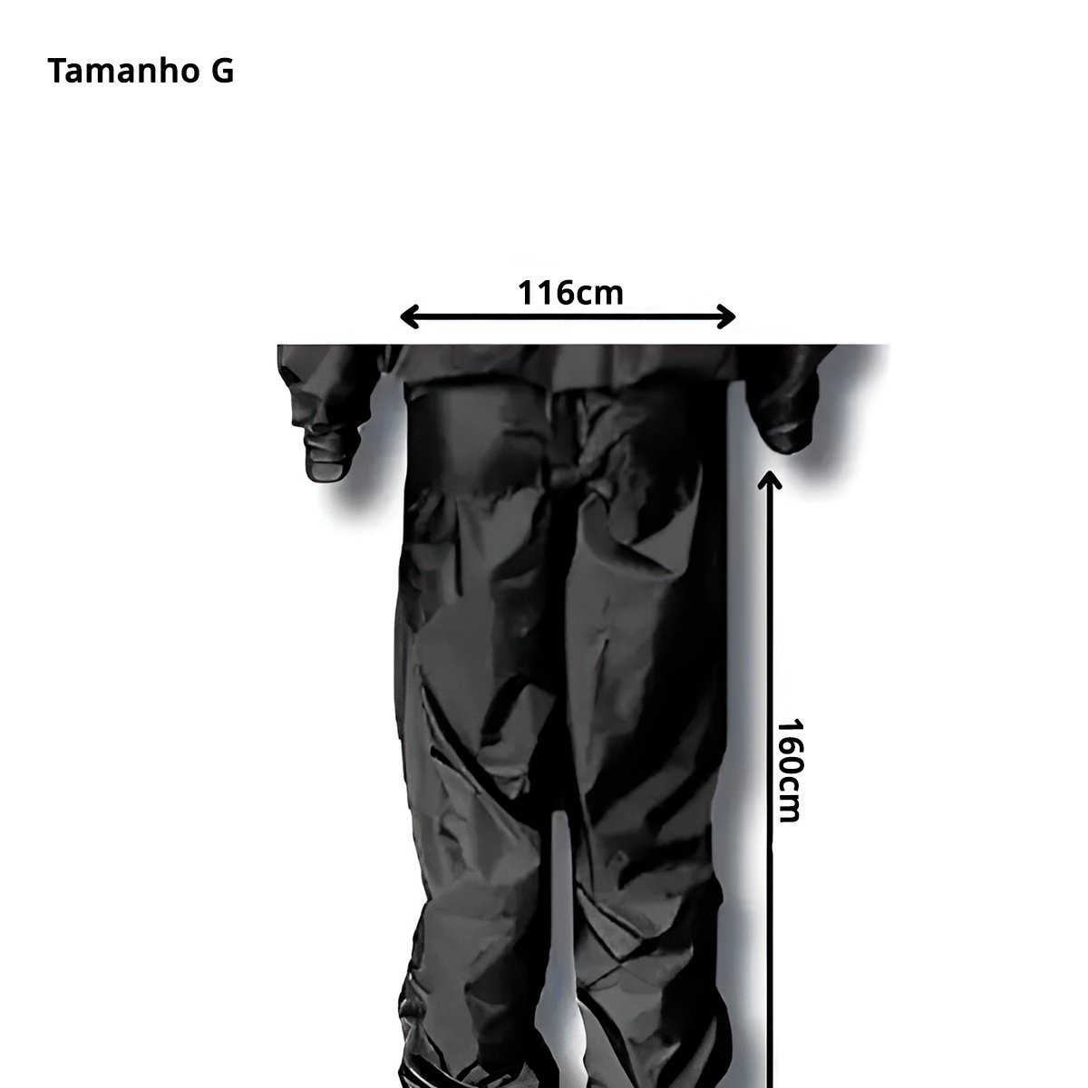 Capa Conjunto de Chuva Roupa Impermeável Motoqueiro Proteção Tamanho:M - Imagem 9