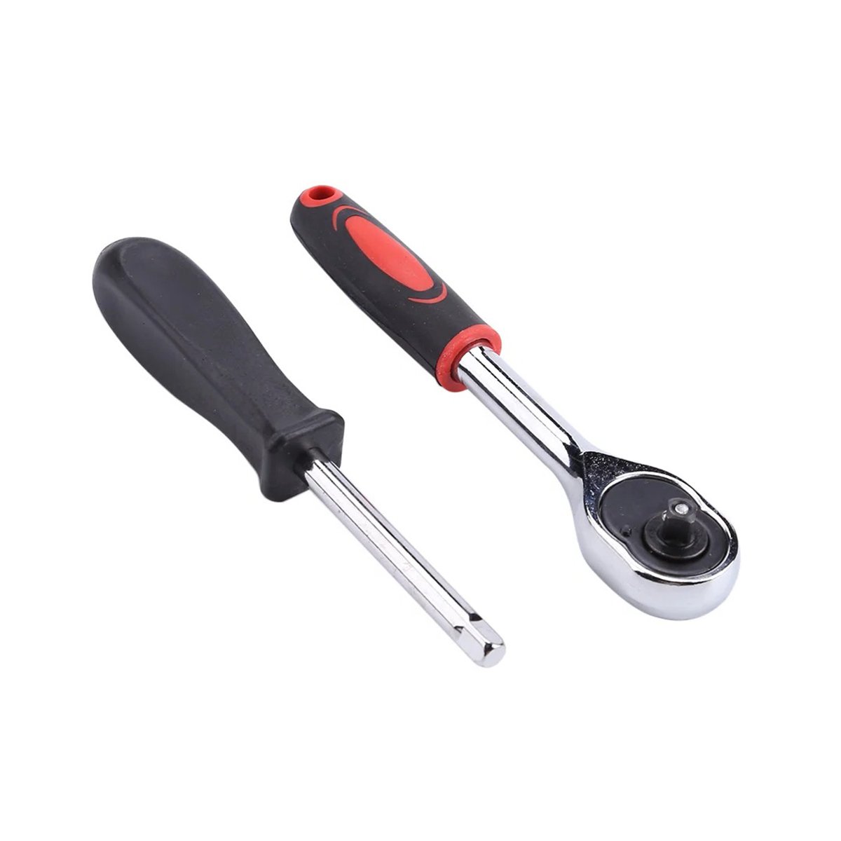 Jogo De Soquete Aço Crv 1/4 Catraca Chave Allen Maleta 46 Peças Cor:Vermelho - Imagem 6