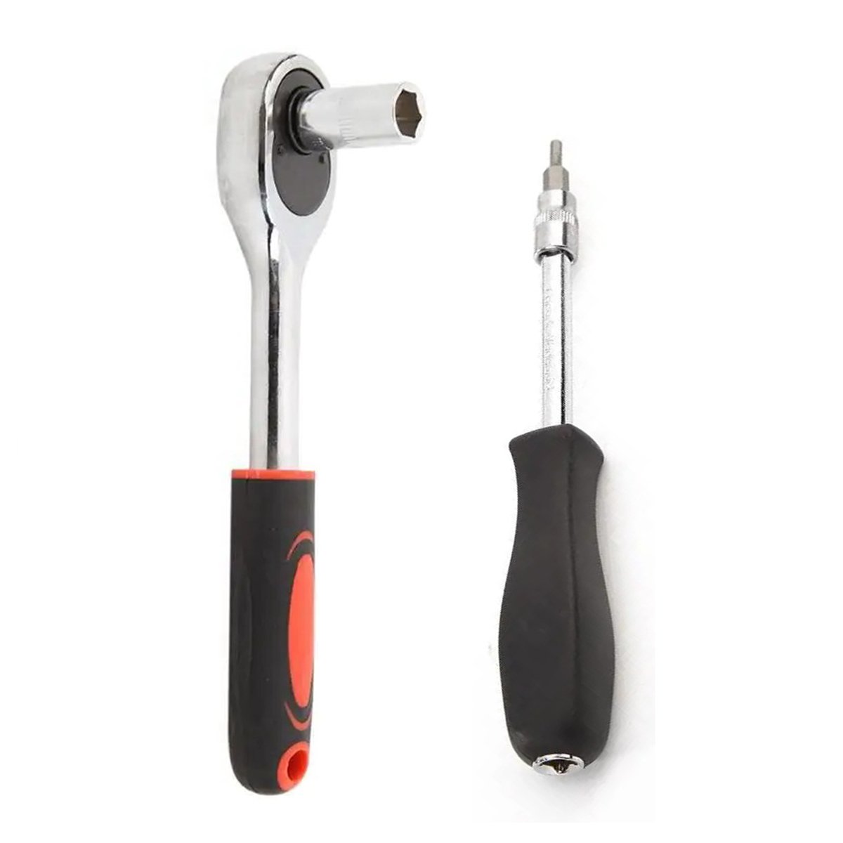 Jogo De Soquete Aço Crv 1/4 Catraca Chave Allen Maleta 46 Peças Cor:Vermelho - Imagem 7