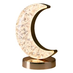 Luminária Formato Lua Decoração LED Quarto Iluminação