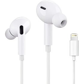 Fone com Fio Entrada IOS Branco Microfone Cancelamento de Ruído