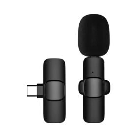 Microfone Sem Fio Transmissor Receptor De Lapela Para Android Tipo C