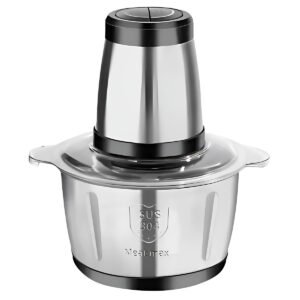Triturador Alimentos Elétrico 2L Aço Inox Profissional Voltagem:110V