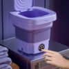 Mini Maquina De Lavar Roupas Dobrável Portátil 6,5 Litros Lilás